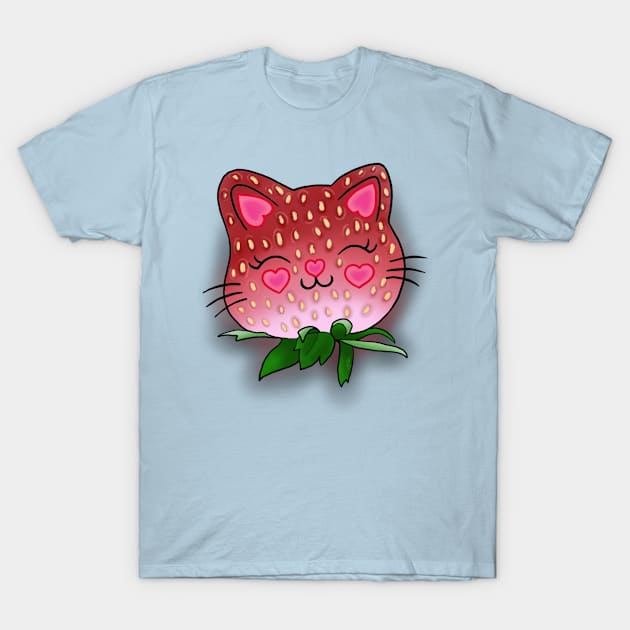 Strawberry Kitty T-Shirt by Bolt•Slinger•22